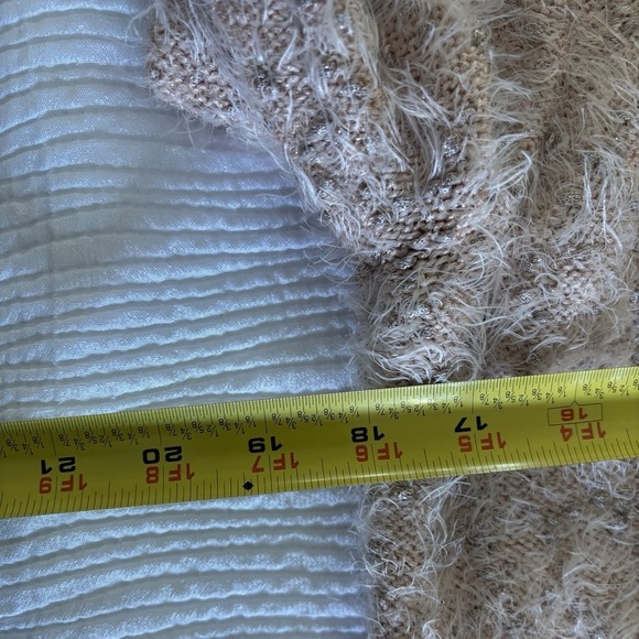 Chicos Sz Medium 1P Eyelash Shine‎ Pullover Pink Sweater Shirt Top Blouse - Picture 5 of 8